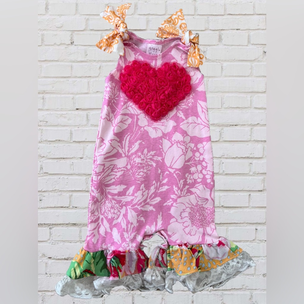 Floral Summer Girls Boutique Romper, 3 months